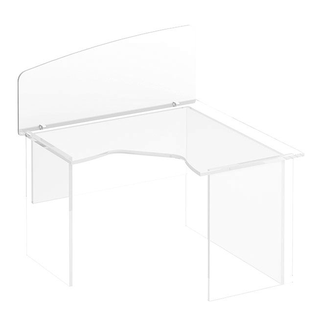 Экран настольный боковой стола эргономичного Формула ФР 425 Белый/антрацит