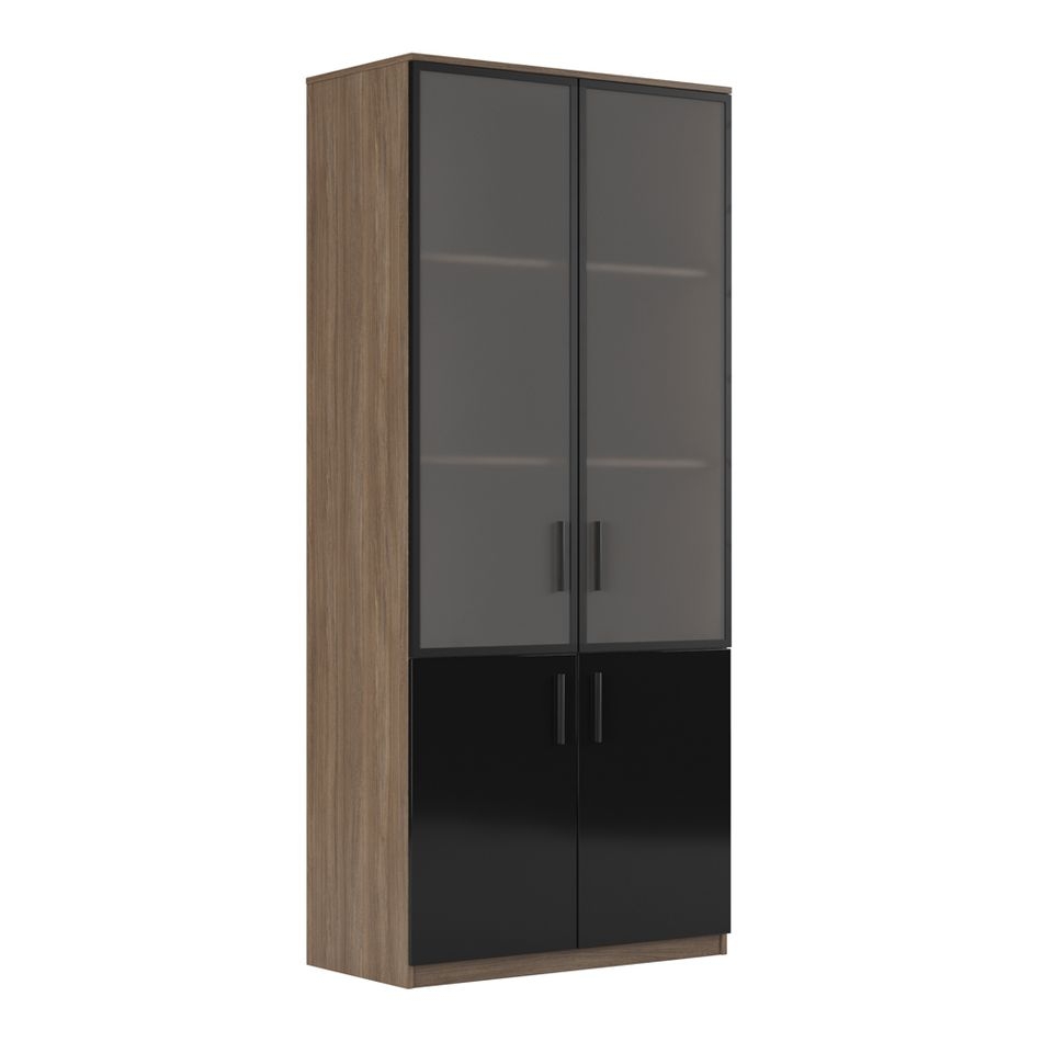 Шкаф для бумаг, глянец ASTI AST33951043 Дуб Черный