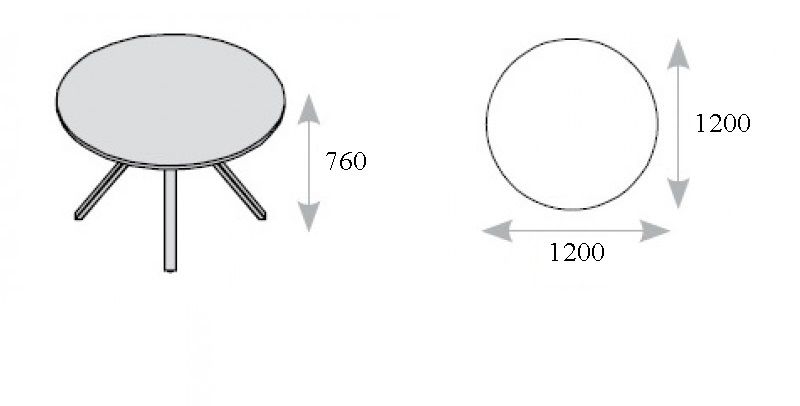 Стол для переговоров ASTRO D120 AS120B/V2 ВЕНГЕ/ЧЕРНЫЙ