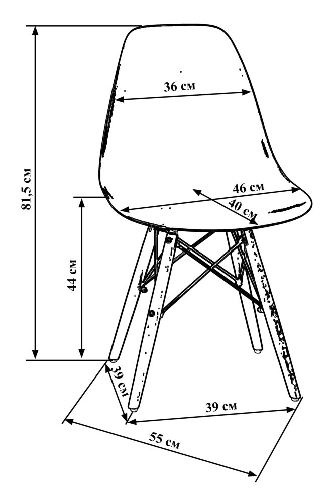 Стул обеденный DOBRIN DSW Черный B-03