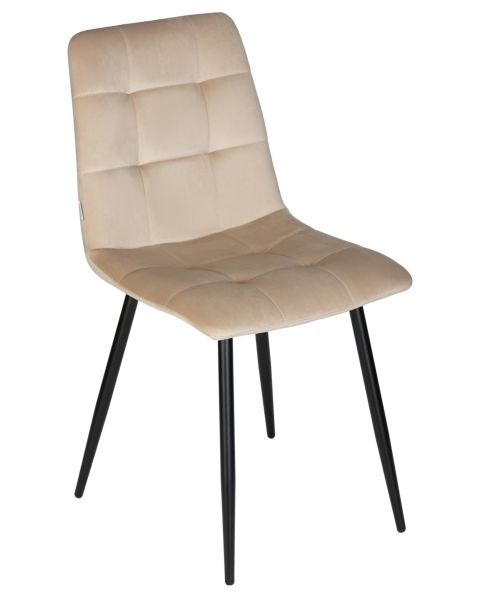 Стул обеденный DOBRIN CHILLY (Бежевый Holland 07, основание черное) 4 шт