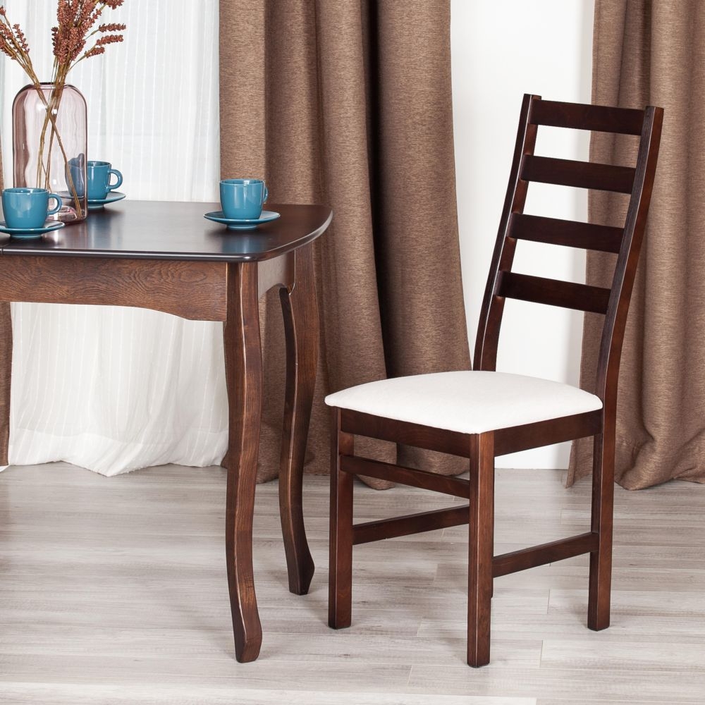 Стул ROSARIO многослойная фанера, 39 х 39 х 99 см, Cappuchino, ткань бежевая (81/10) разобранный