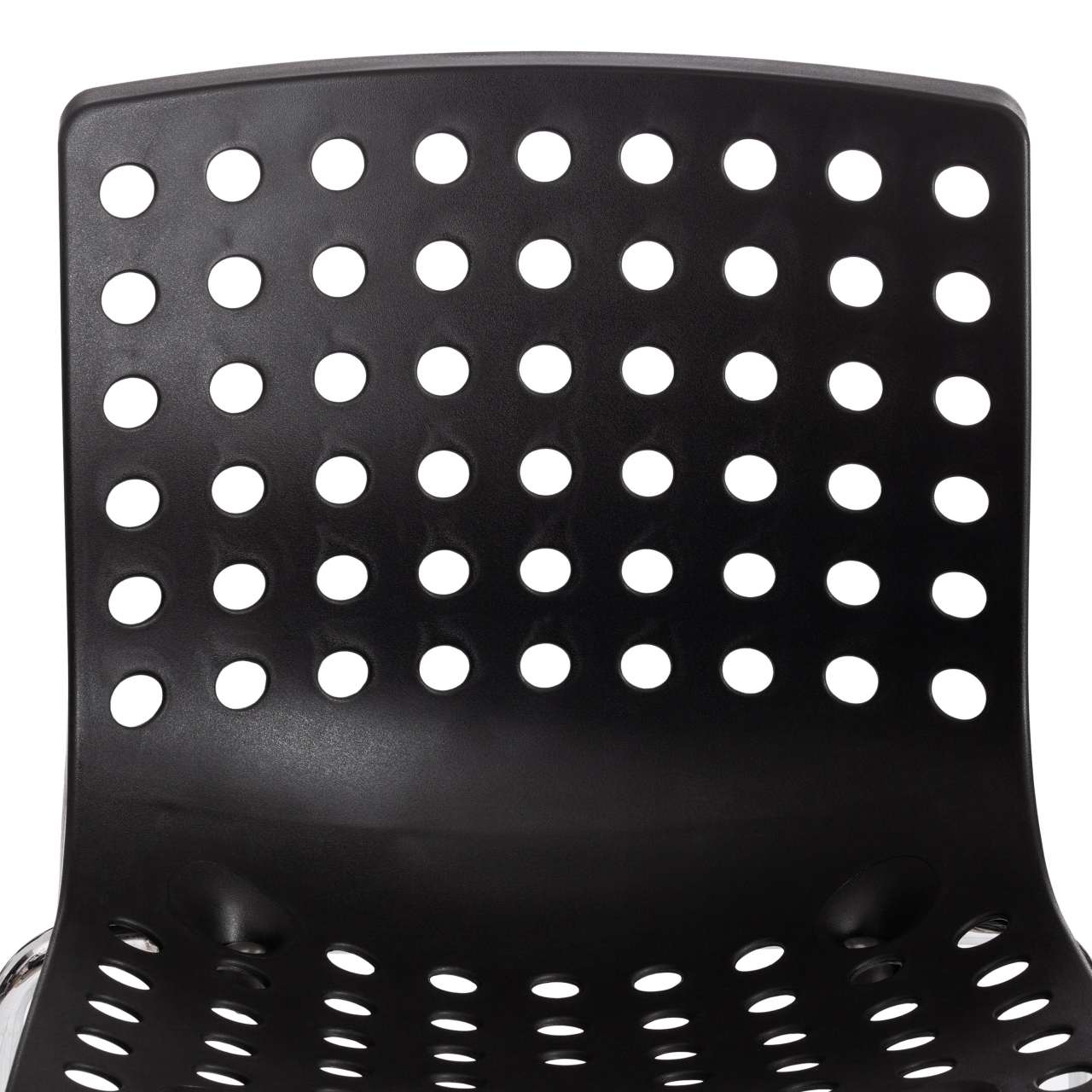 Стул SKALBERG (mod. C-084-A) металл/пластик, 46 х 56 х 79 см, Black (черный) / Chrome (хром)