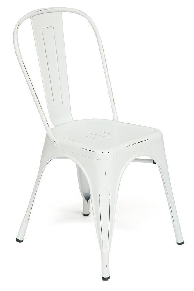 Стул LOFT CHAIR (mod. 012) металл, 45*35*85см, butter white vintage