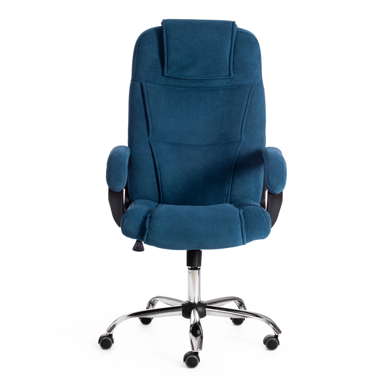 Кресло BERGAMO хром (22) флок , синий, 32