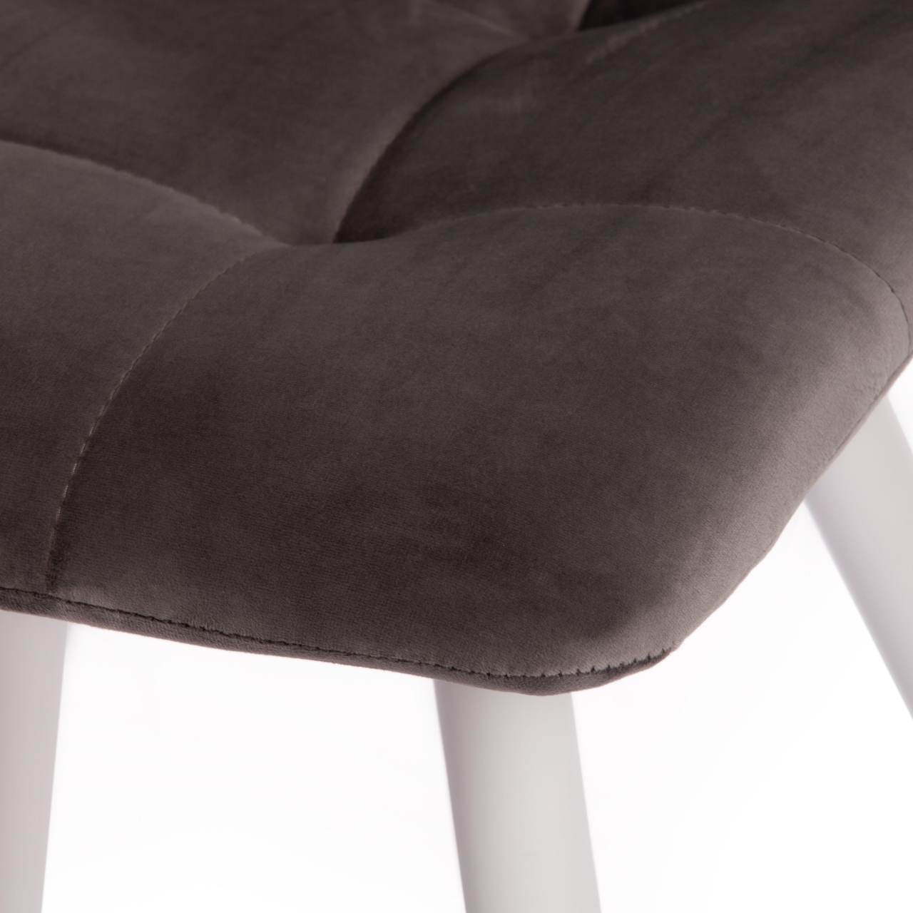 Стул CHILLY (mod. 7095-1) ткань/металл, 45x53х88 см, высота до сиденья 50 см, серый barkhat 26/белый