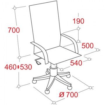 Кресло руководителя CS-630Е 296300 Коричневое
