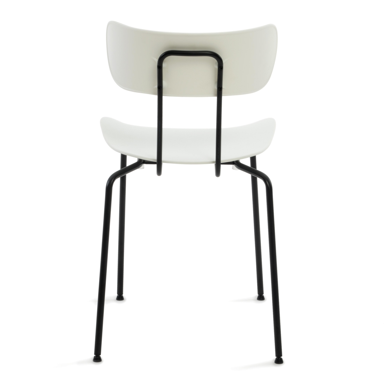 Стул VAN HALLEN (mod. 1534-45) пластик/металл, 45х52х77 см, высота до сиденья 46,5 см, белый/черный