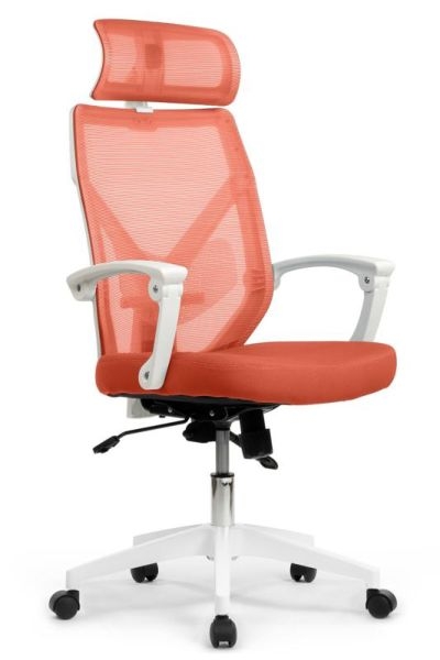 Кресло Oliver RCH W-203AC (Белый пластик/Оранжевый)