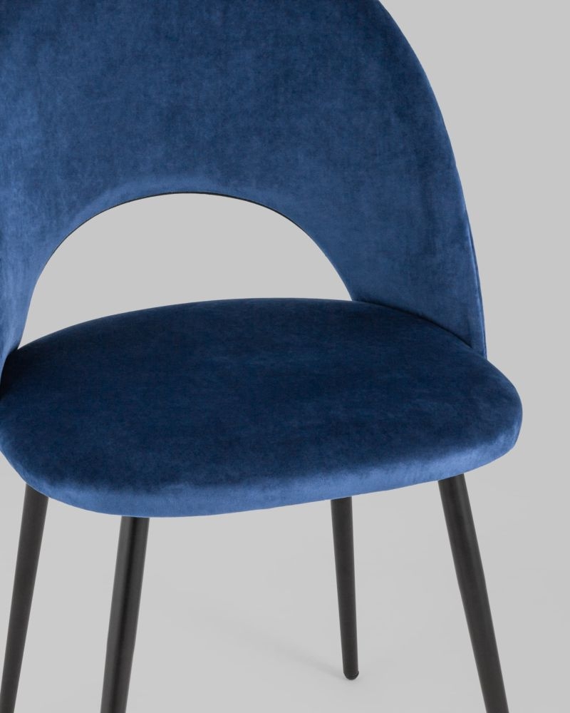 Стул Меган велюр с ромбами Синий