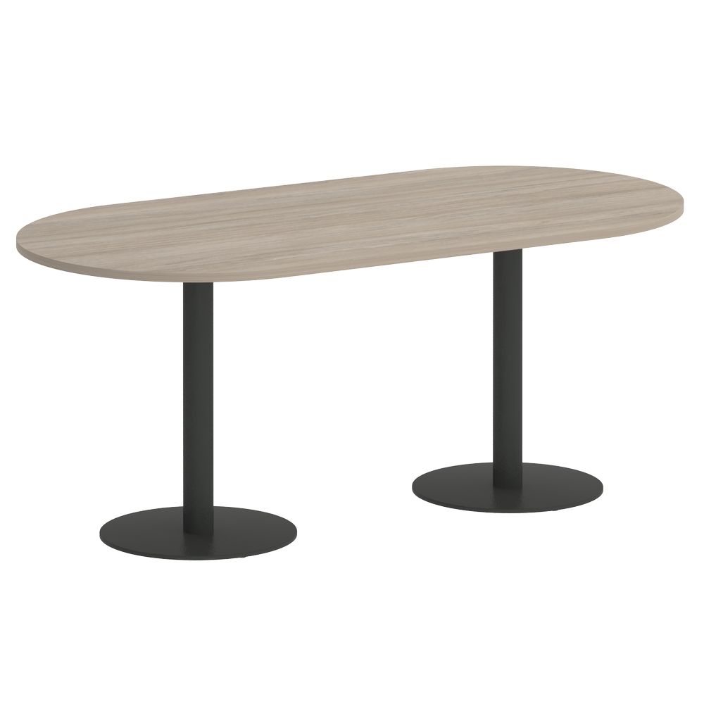 Стол овальный HOME OFFICE VR.SP-5-180.1 Дуб Аттик/Антрацит металл