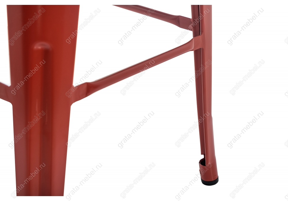 Барный стул Tolix Bar wood CColl T-2103B-26 red / brown walnut