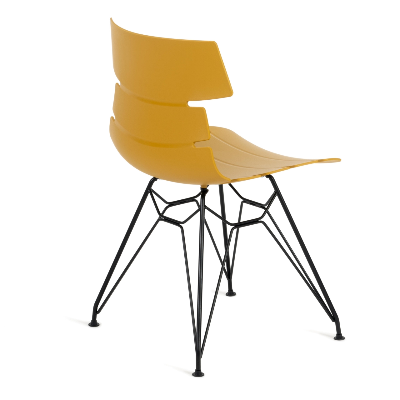 Стул HANSEN (mod. 622N) пластик/металл, 51х47х80 см, высота до сиденья 45 см, оранжевый/черный