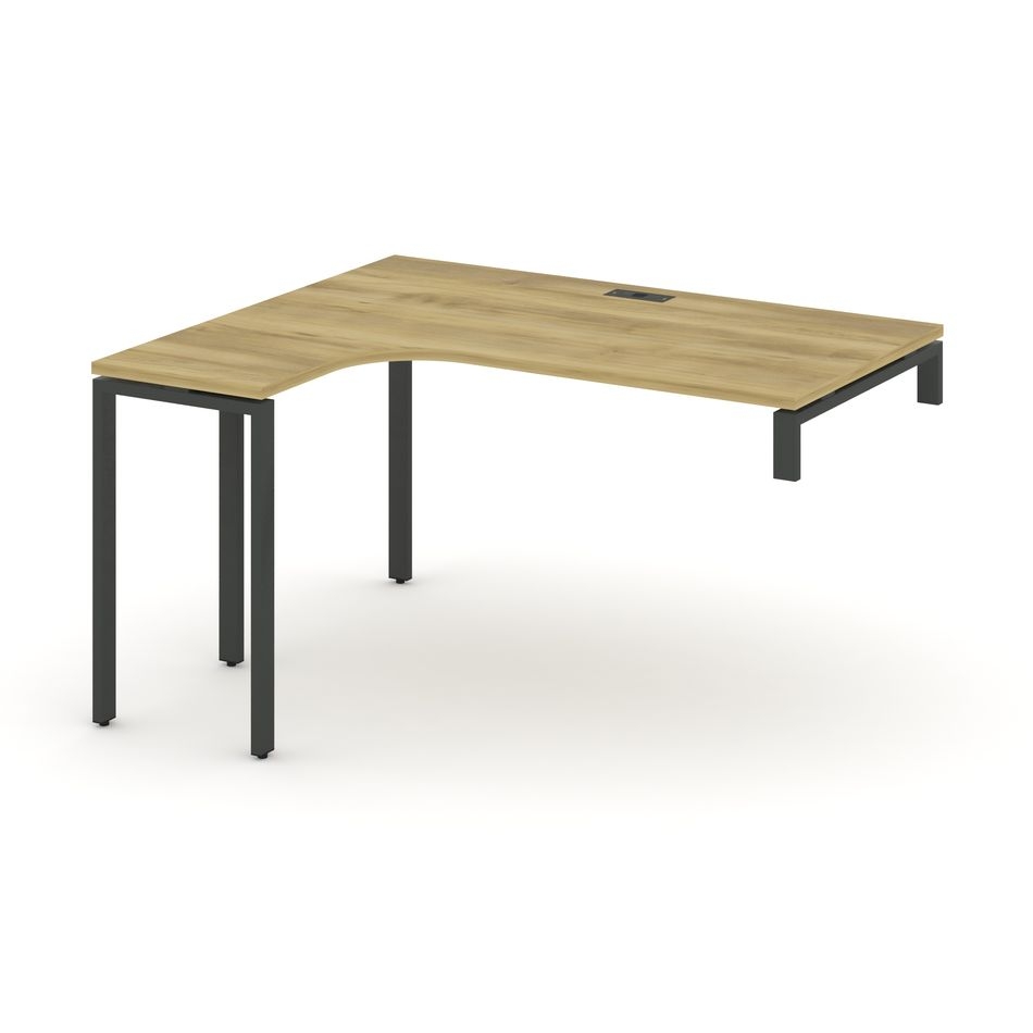 Стол-надставка на опорную тумбу (левый) CONCEPT CN.OSAN-004(L) Дуб Винченцо Черный