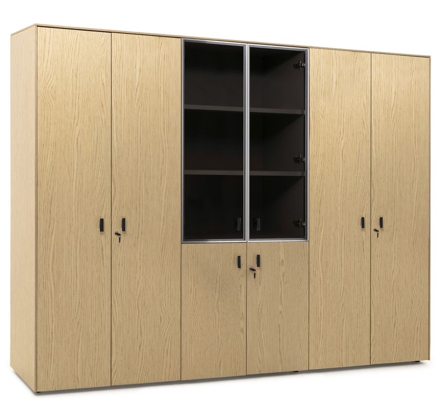 Шкаф комбинированный + гардероб + для бумаг EXE 101 733 OAK 09 Дуб светлый Черный