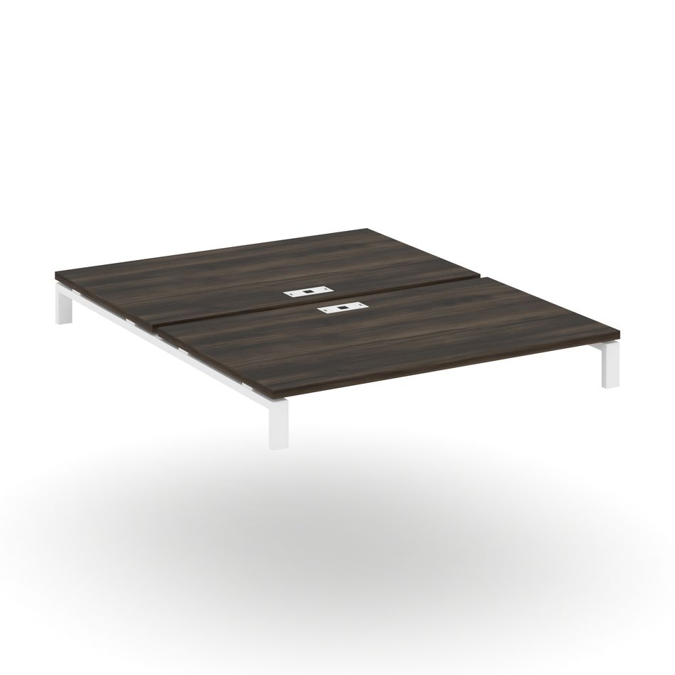 Двойной стол надставка на две опорные тумбы CONCEPT CN.DSN-006 Дуб Мали Белый