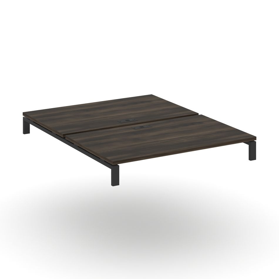 Двойной стол надставка на две опорные тумбы CONCEPT CN.DSN-006 Дуб Мали Черный