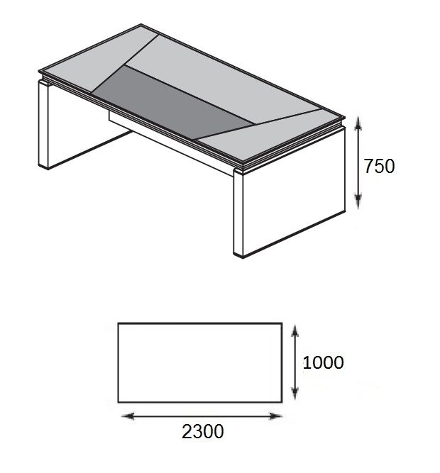 QUARANTA Стол письменный 230 Q231G.W P13