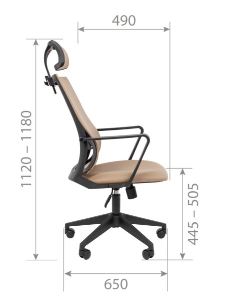 Кресло руководителя Chairman 545 экокожа Бежевый