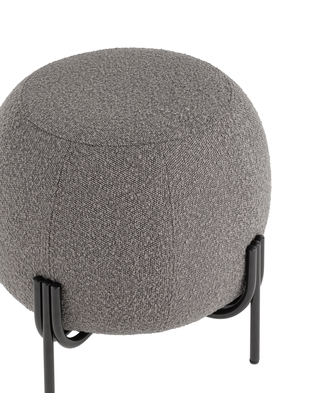 Пуф Флик букле Темно-серый