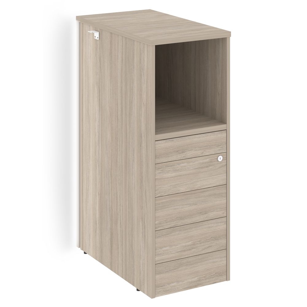 Тумба с подсветкой 5 ящиков TIP-ON, проходная  средняя ONIX O.R-TV-5TIP.S Дуб Аттик