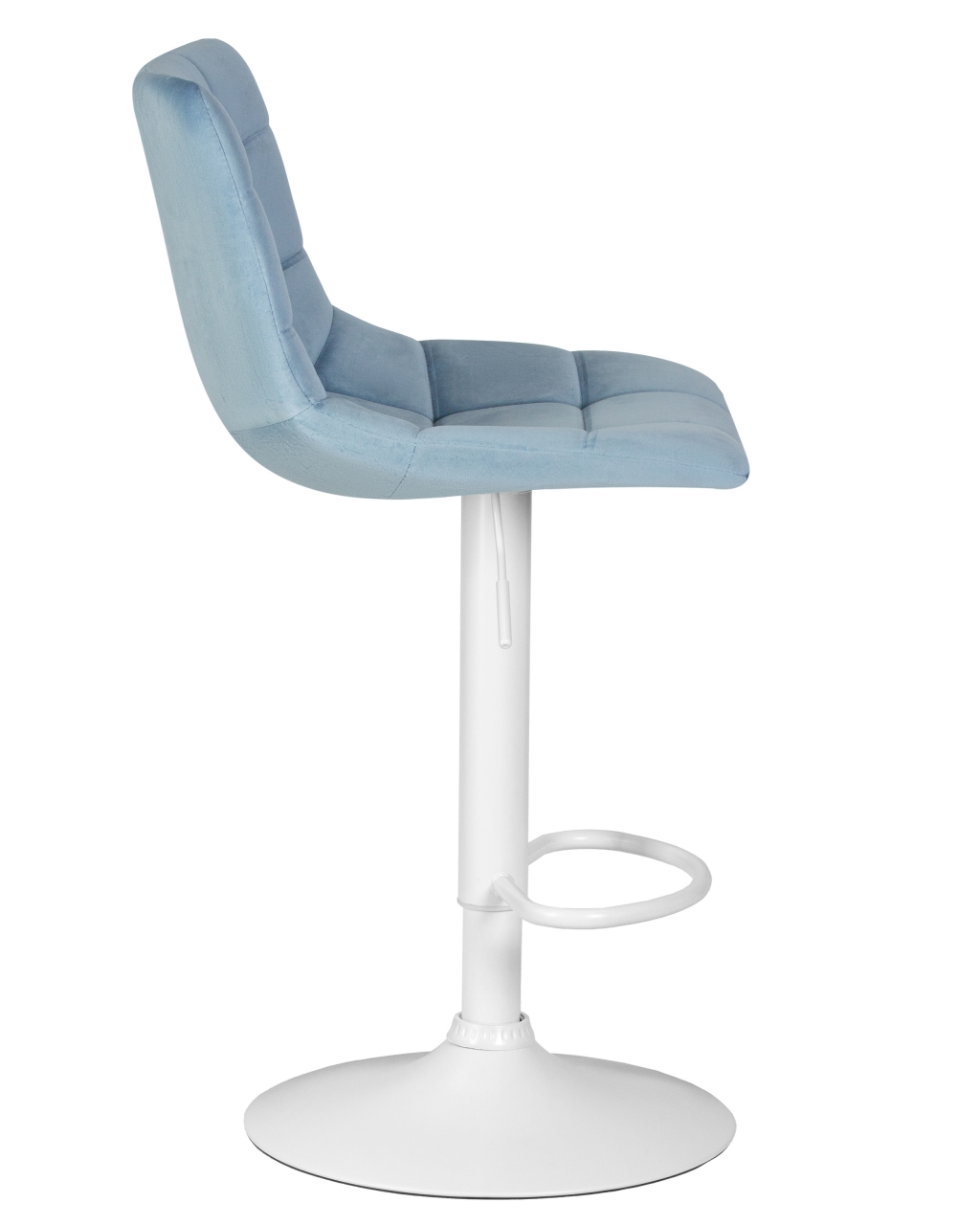 Стул барный DOBRIN TAILOR WHITE (пудрово-голубой велюр (MJ9-74)) 2 шт