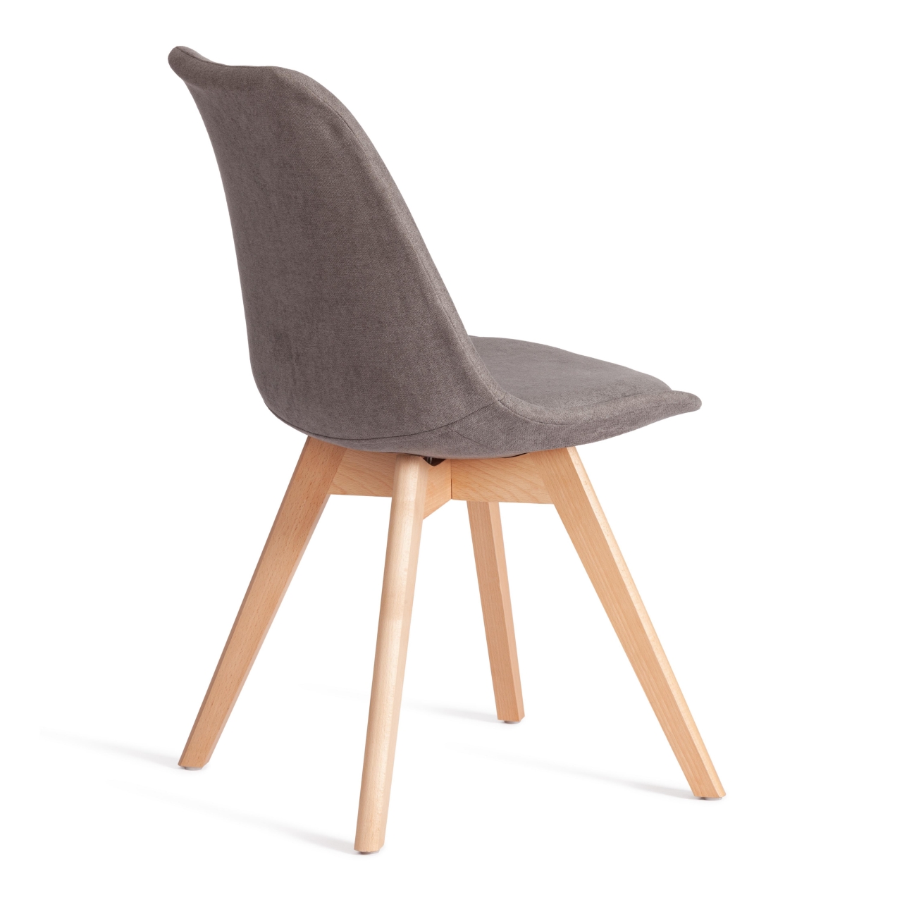 Стул TULIP SOFT (mod. 053V) дерево/пластик/ткань, 49,5 x 54,5 x 84 см, Серый (Grey) LY1701-26