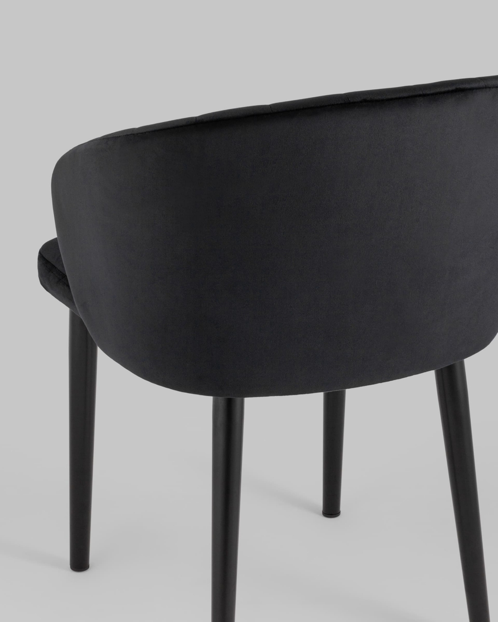 Стул с подлокотниками Шон велюр Черный