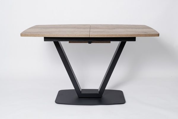 Стол раздвижной Лотус раздвижной Дуб Галифас Табак/черный