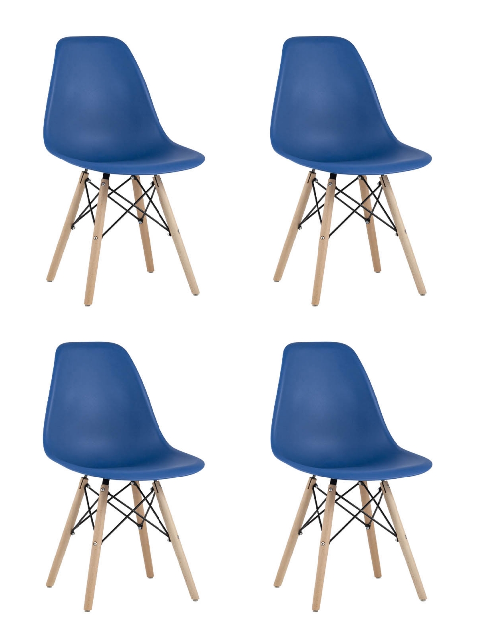 Стул Еамес Стйле ДСВ синий 4 шт. комплект (разборный каркас) / Eames Style DSW