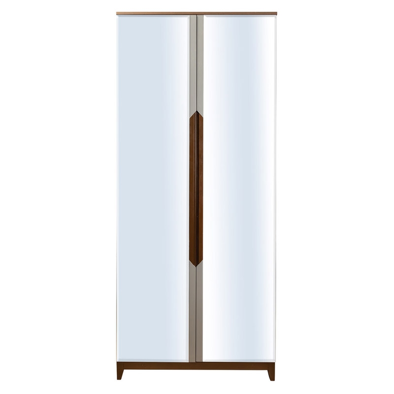 Шкаф двухстворчатый Сканди с зеркалами Грей