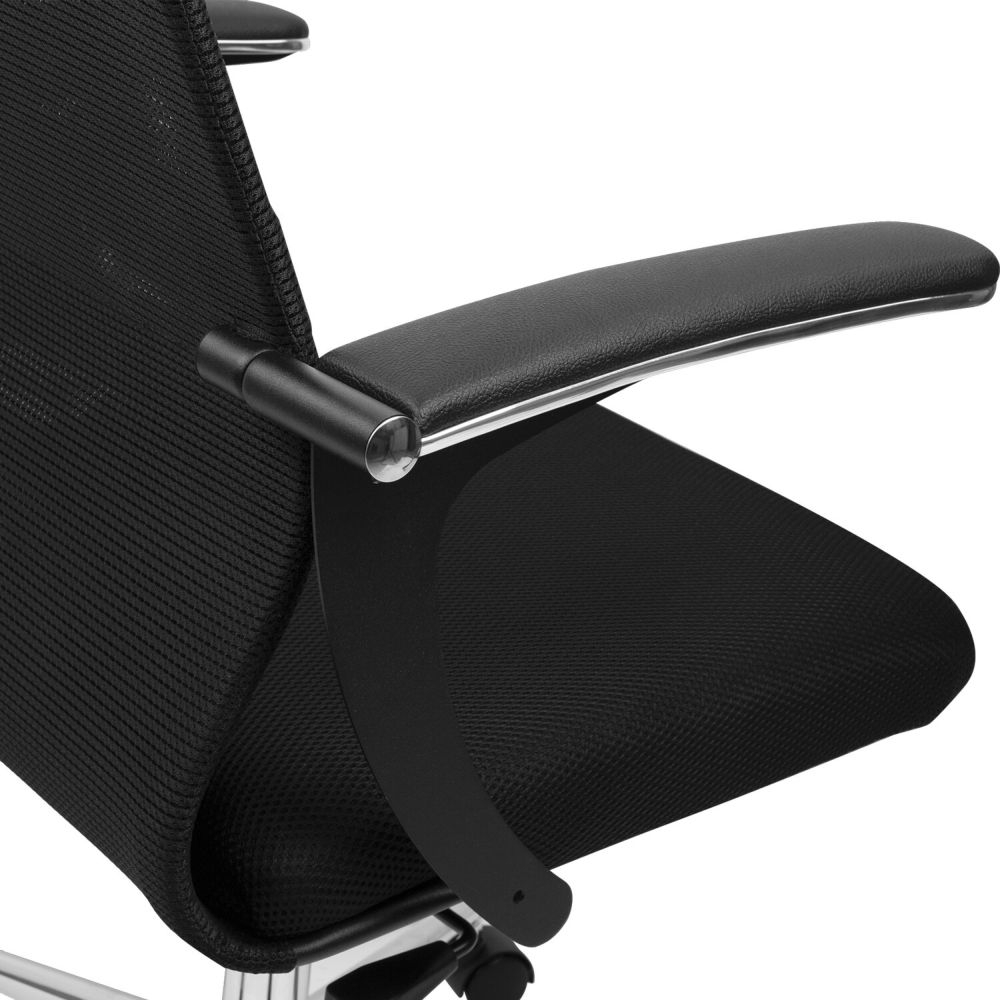 Кресло руководителя BRABIX PREMIUM Ultimate EX-801 хром Черное