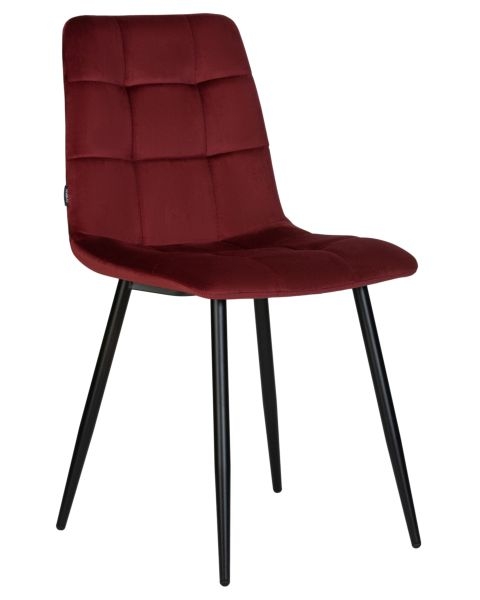 Стул обеденный DOBRIN CHILLY (Бордовый Holland 47, основание черное) 4 шт