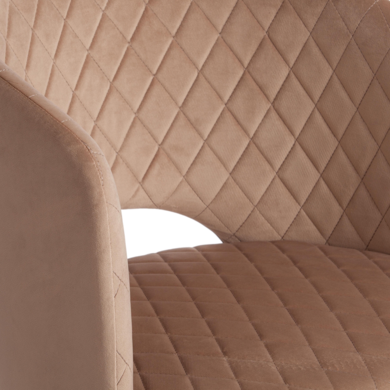 Кресло WIND (mod. 717) ткань/металл, 55х55х80 см, высота до сиденья 48 см, бежевый barkhat 5/черный