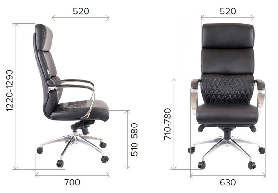 Кресло для руководителя Everprof President Кожа Черный