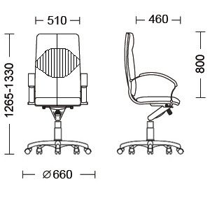 Кресло руководителя GERMES STEEL CHROME (ECO-07)