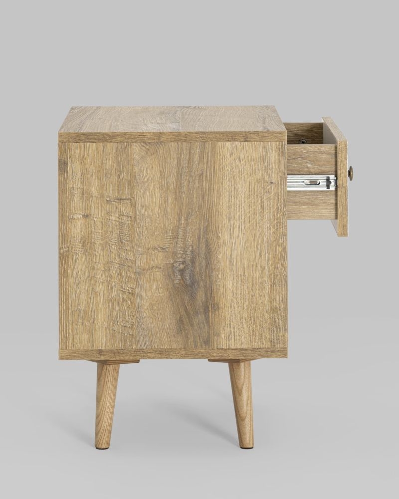 Тумбочка с открытой полкой Berber (ножки массив дерева) 39 принт