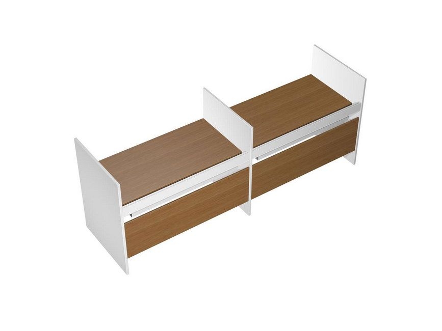 Рабочая станция c ProSystem Profiquadro КВ 1211-2 БН Орех ногаро/белый премиум