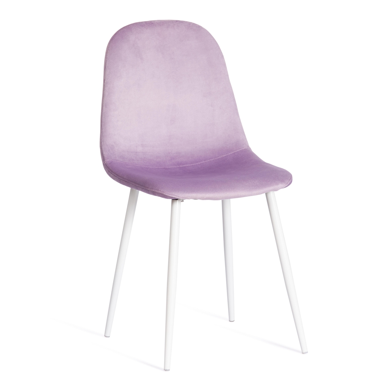 Стул BREEZE (mod. 4724) вельвет/металл, 44 х 53 х 87 см, Light lavander (светло-лавандовый) HLR26 / белый