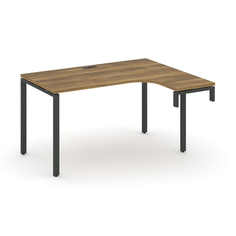 Стол-надставка на опорную тумбу (правый) CONCEPT CN.OSAN-002(R) Сандал Янтарный Черный