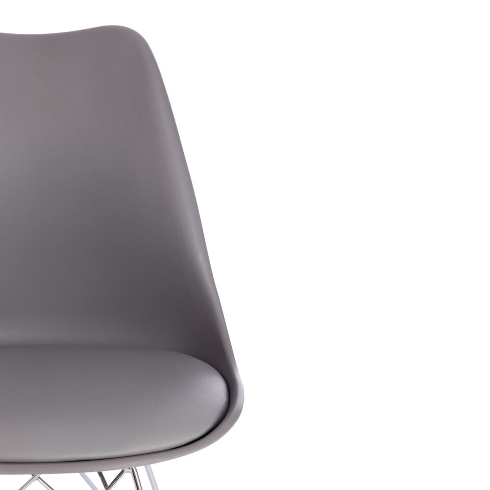 Стул TULIP IRON CHAIR (mod.EC-123) / 1 шт. в упаковке металл/пластик, 54,5*48*83,5см, серый