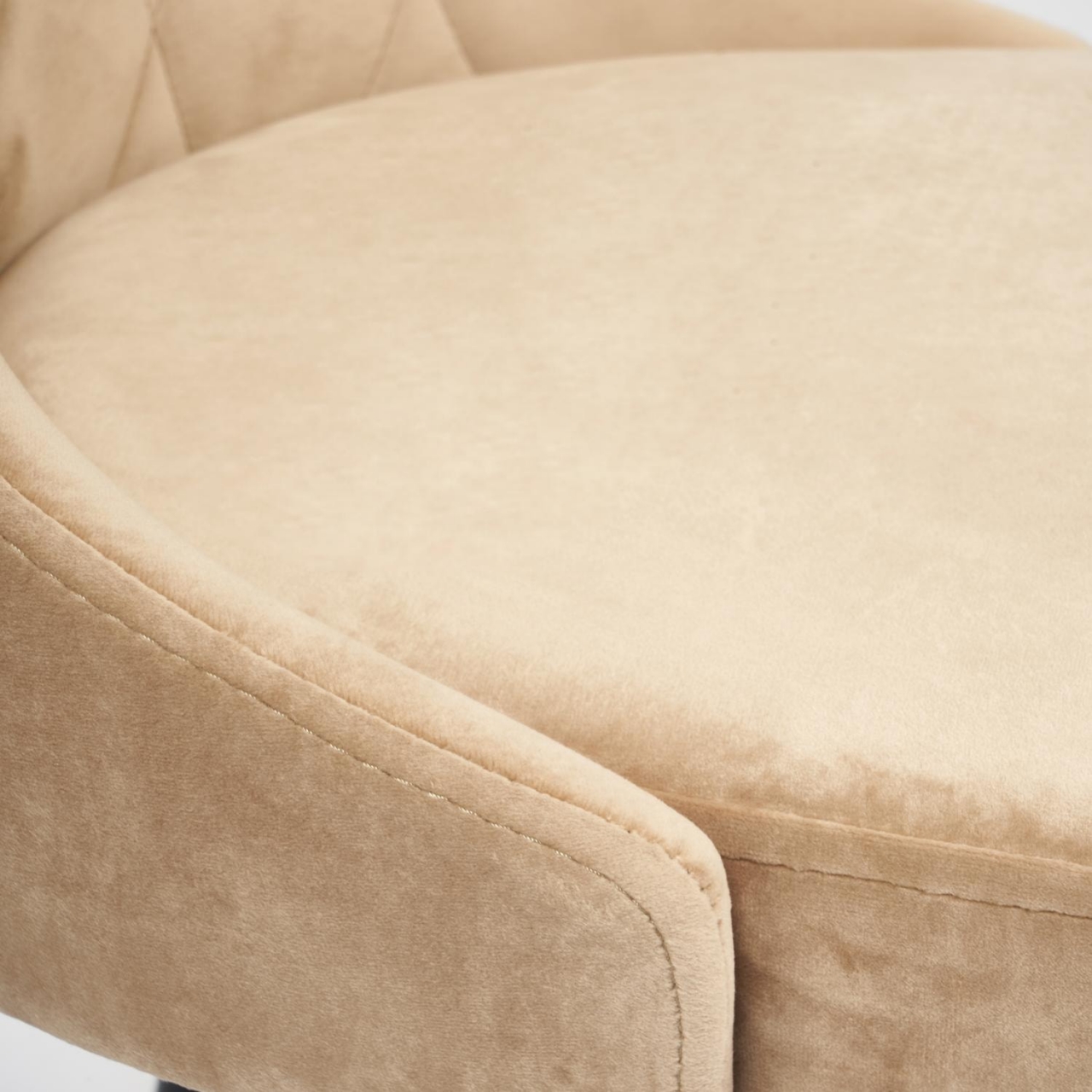 Стул LAVANDA (mod.712) ткань/металл, 55х55х92 см, высота до сиденья 50 см, коричневый бежевый/черный