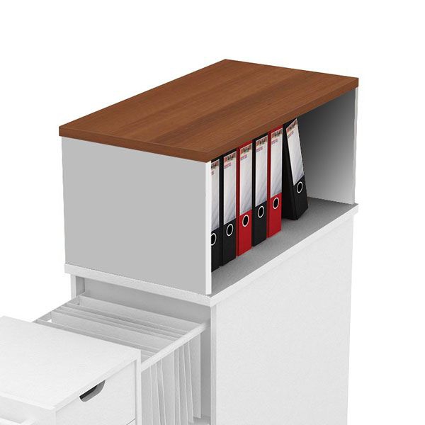 Надстройка к тумбе приставной многофункциональной Profiquadro КВ 887 НР Орех ногаро/белый премиум