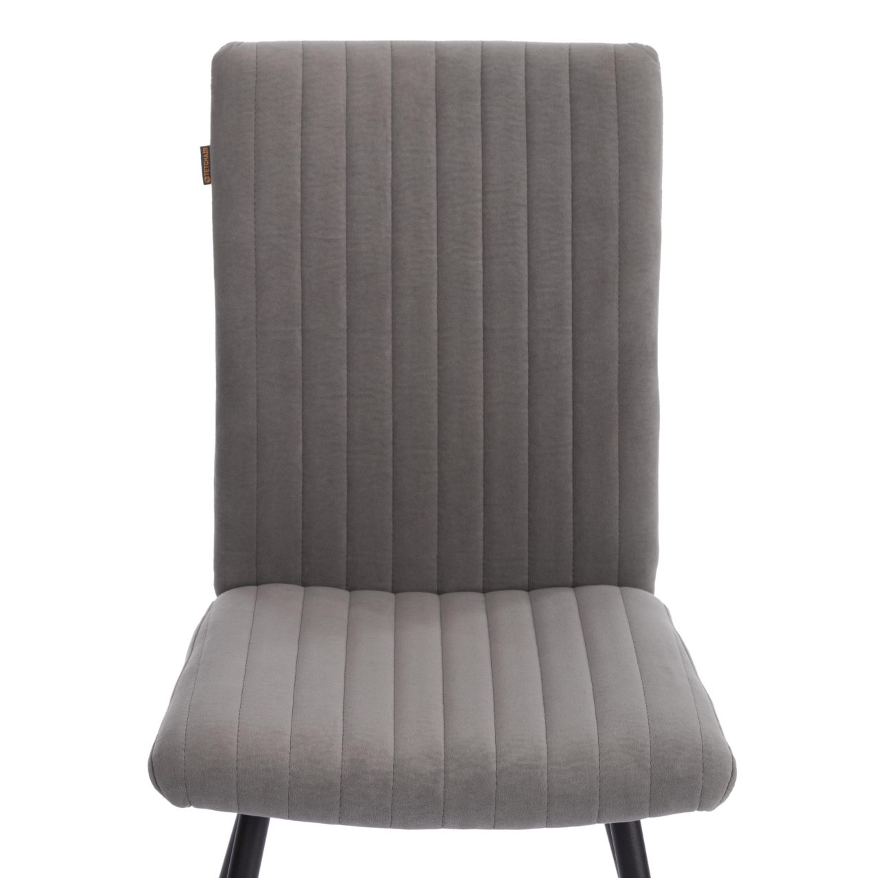 Стул обеденный Monte Carlo флок , 50х55х93, серый/черный, 29