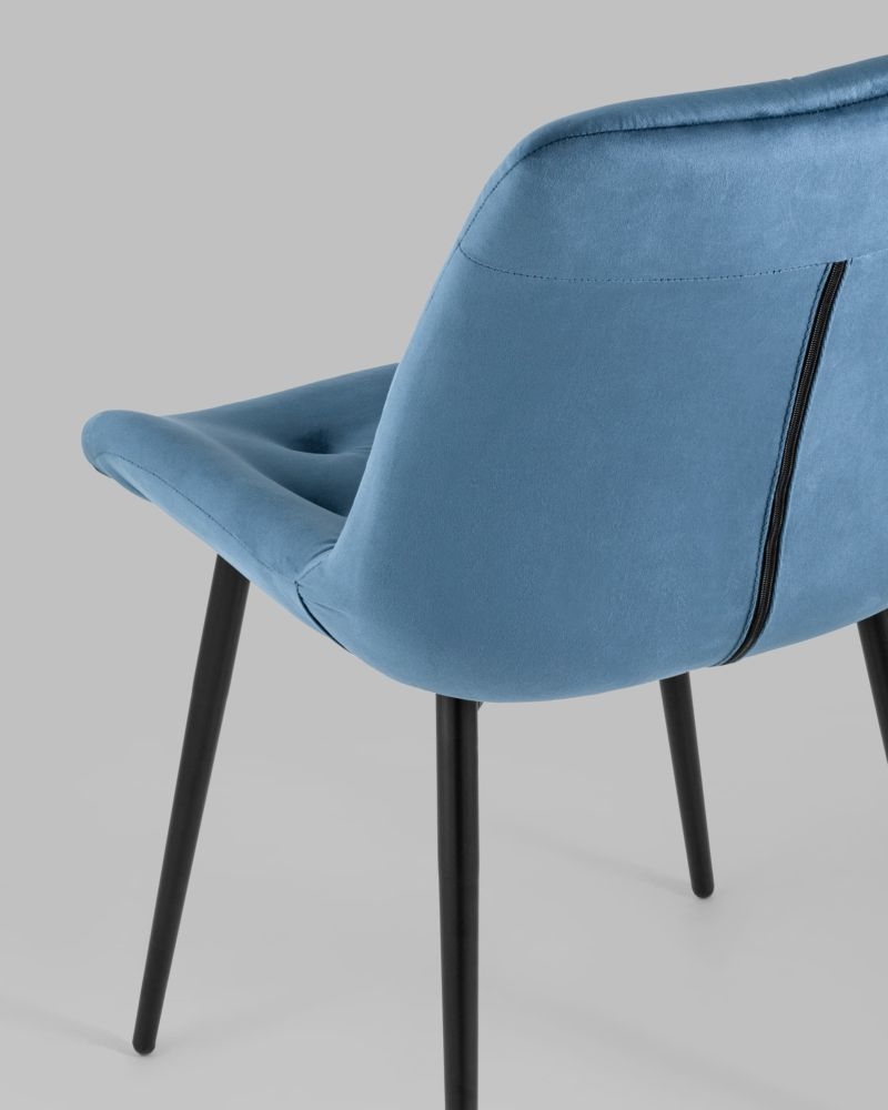 Стул Джастин велюр Пыльно-синий