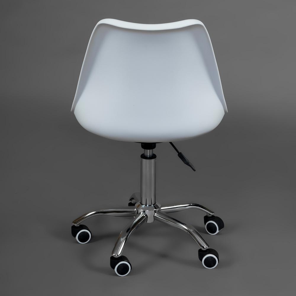 Офисное кресло TULIP (mod.106-1) металл/пластик/PU, 58 x 47 x 97см, White (белый) / Chrome (хром)
