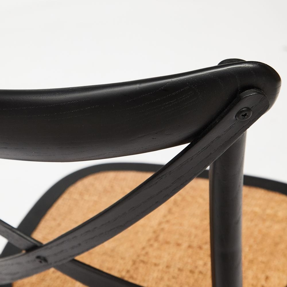 Стул CROSS (mod.CB2001) дерево береза, 49.5*53.5*87, черный