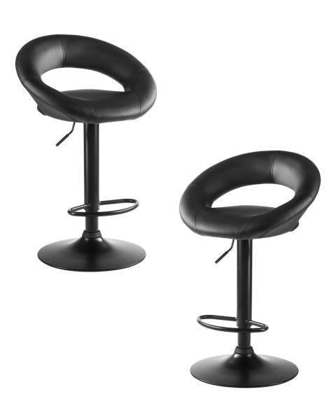 Стул барный DOBRIN MIRA BLACK (черный) 2 шт