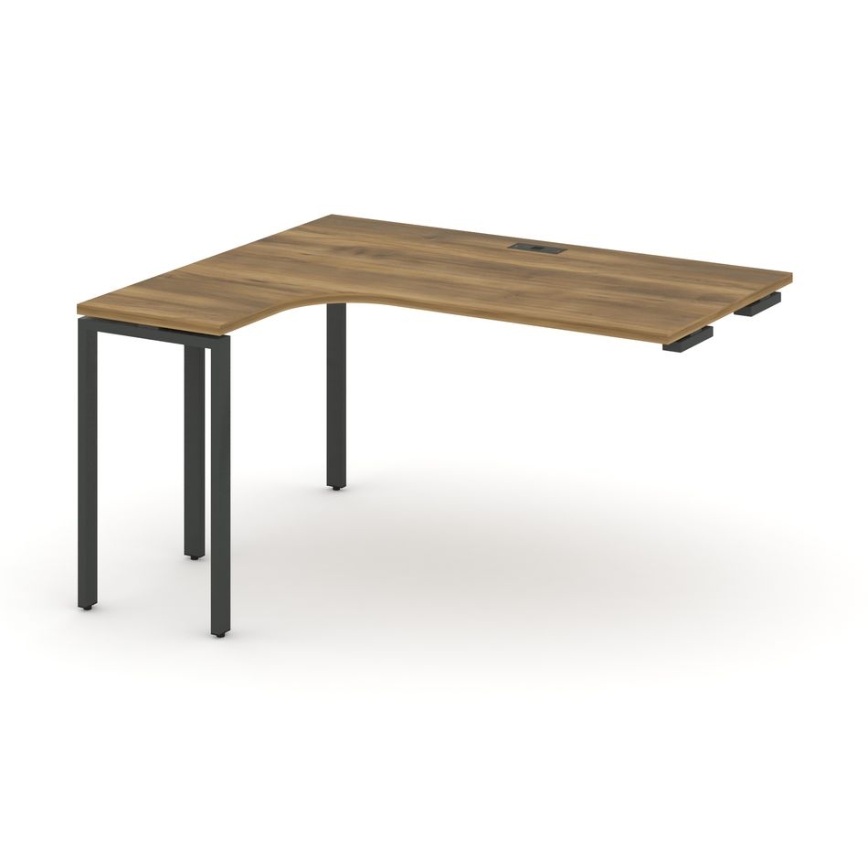 Стол-приставка к опорной тумбе/шкафу (левый) CONCEPT CN.OSAPR-005(L) Сандал Янтарный Черный