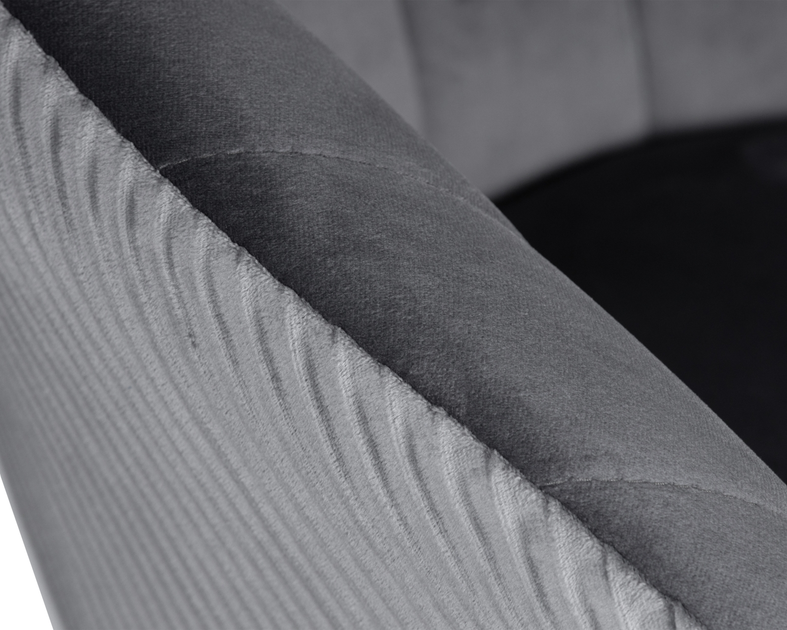 Кресло дизайнерское DOBRIN EDISON BLACK (серый велюр (1922-19))